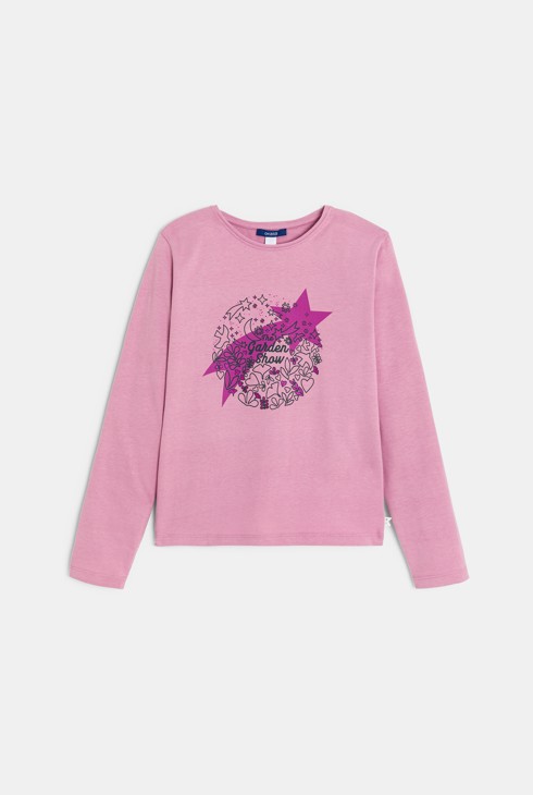 T-Shirt rosa lange Ärmel Mädchen 1