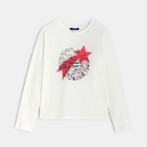 T-Shirt weiß lange Ärmel Mädchen