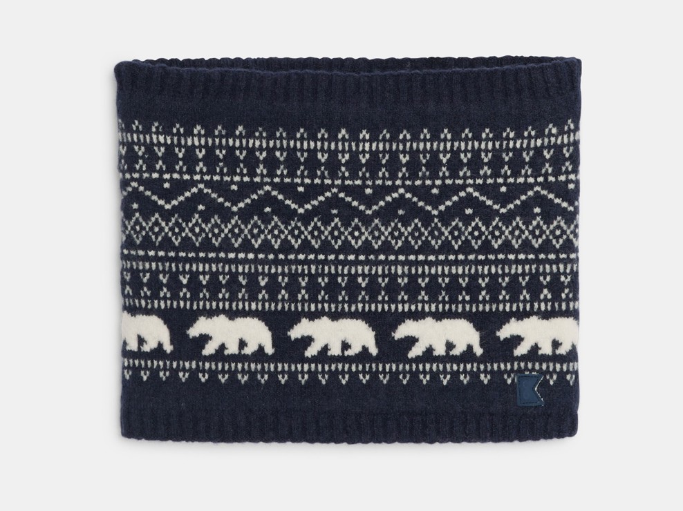 Snood marineblau Bärenmotiv Jungen 1