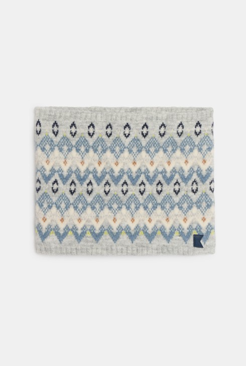 Snood gris motif scandinave Garçon 1
