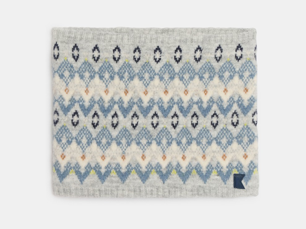 Snood gris motif scandinave Garçon 1