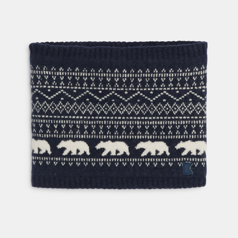 Snood marineblau Bärenmotiv Jungen