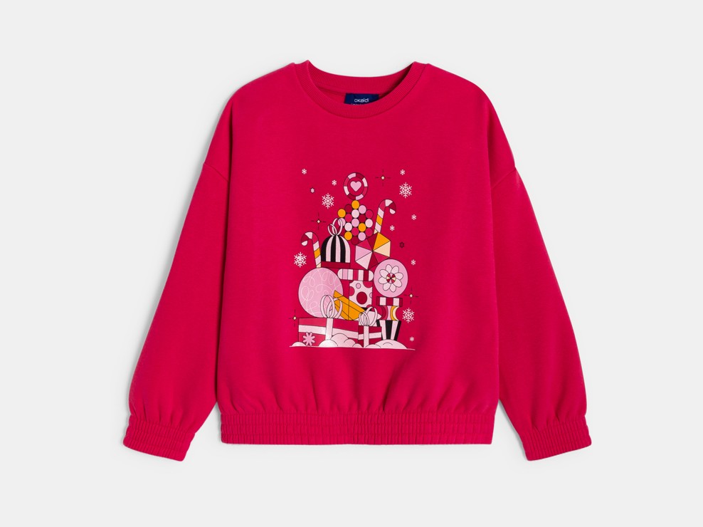 Sweatshirt mit rosa Motiv Mädchen Okaïdi X Maison Tangible 2