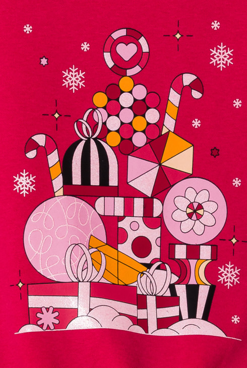 Sweat rose à motif Fille Okaïdi X Maison Tangible