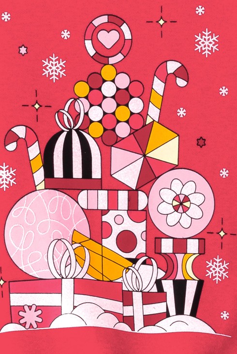 Sweat rose à motif Fille Okaïdi X Maison Tangible