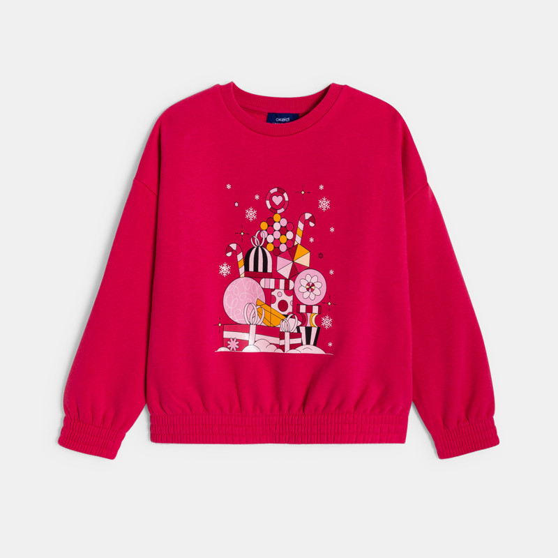 Sweatshirt mit rosa Motiv Mädchen Okaïdi X Maison Tangible
