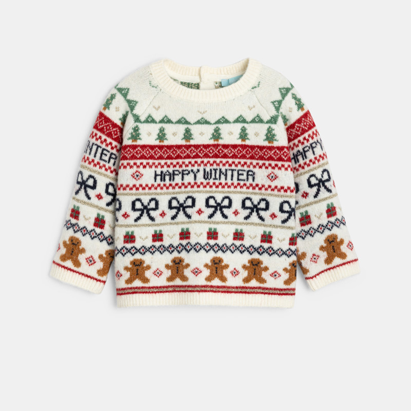 Strickpullover mit festlichem Muster Mädchen