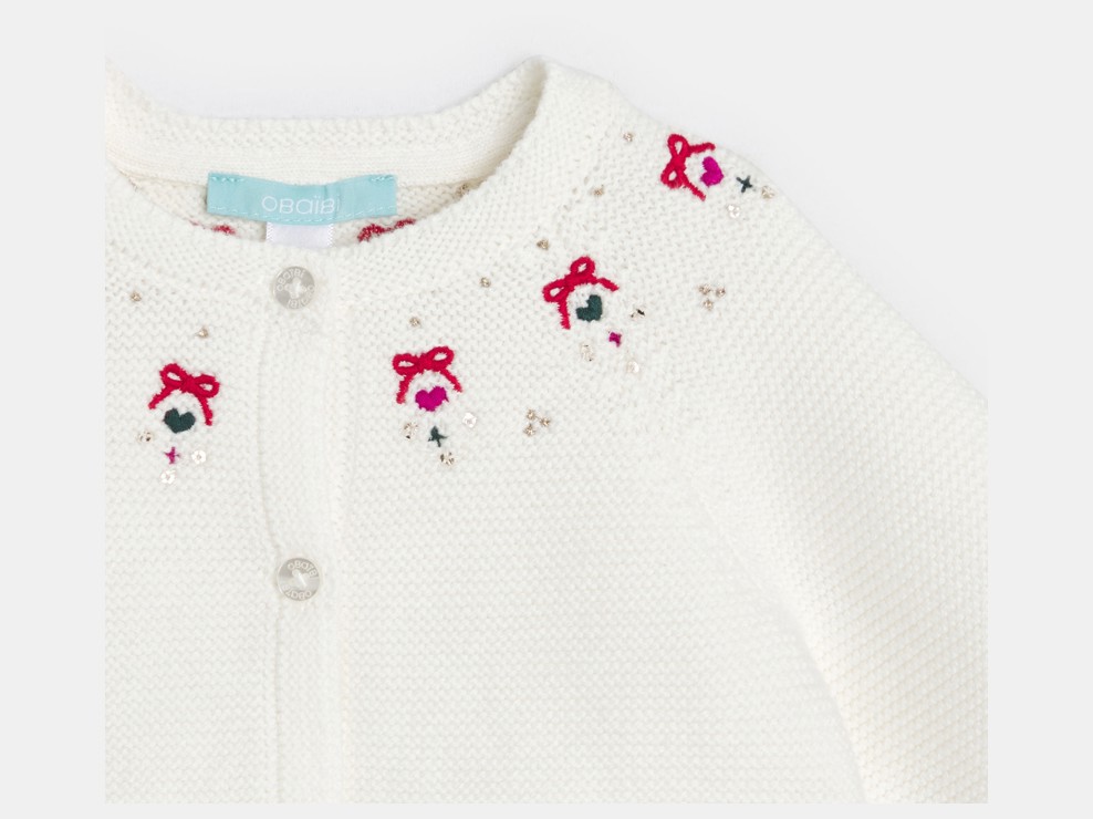 Gilet boléro blanc bébé fille 2