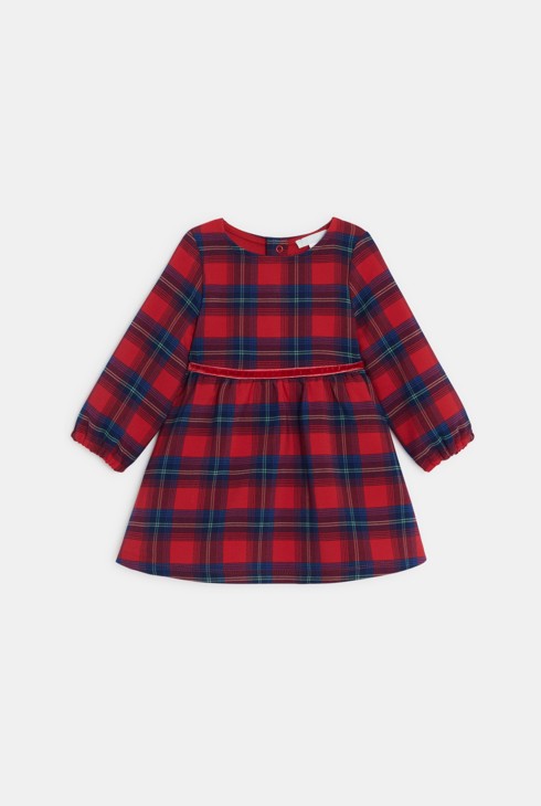 Crvena karirana haljina za djevojčice 2
