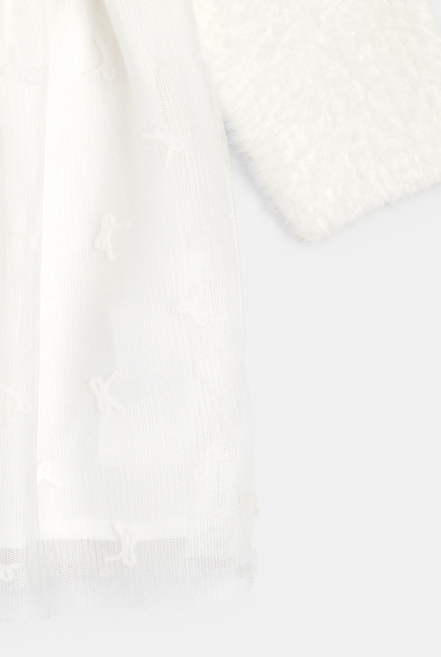 Vestit blanc màniga llarga bebè nena 2