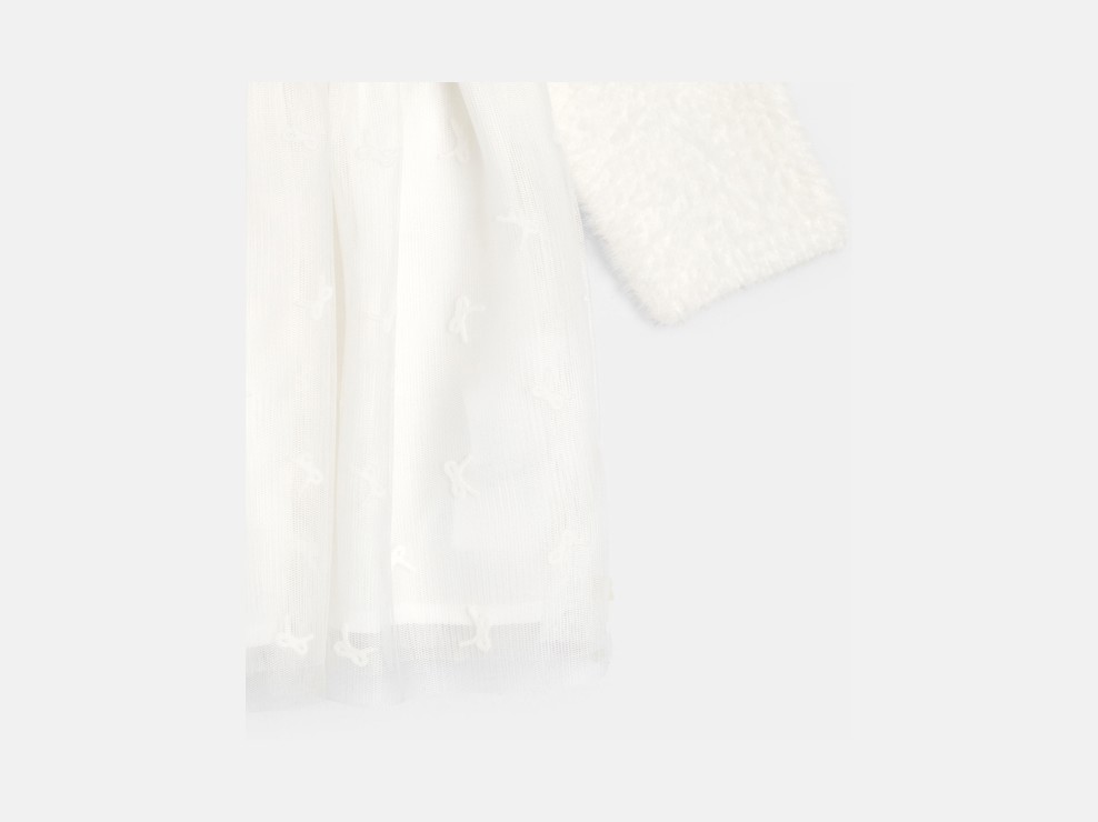 Witte jurk met lange mouwen voor babymeisjes 2