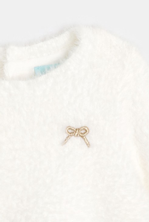 Kleid weiß lange Ärmel Kleinkind Mädchen 2