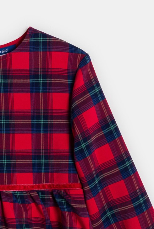Robe à carreaux rouge Fille