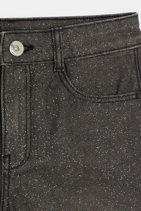 Jean à paillettes gris Fille 2
