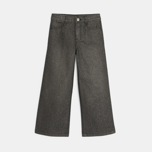 Jean À Paillettes Gris Fille - Denim Noir - 9A - OKAIDI