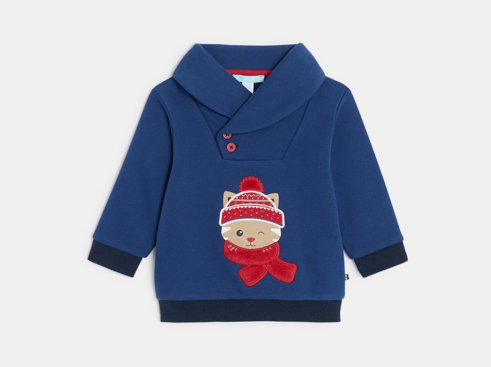 Niebieska bluza dresowa niemowlę chłopiec 2