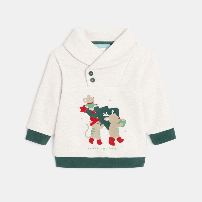 Sweatshirt aus Molton beige Kleinkind Junge