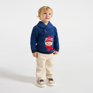 Sweatshirt Molton blau Kleinkind Junge