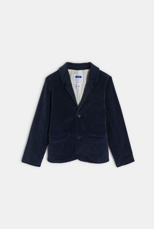 Chaqueta de terciopelo azul niño 1