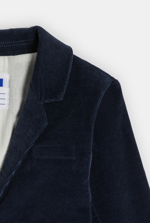 Chaqueta de terciopelo azul niño 2