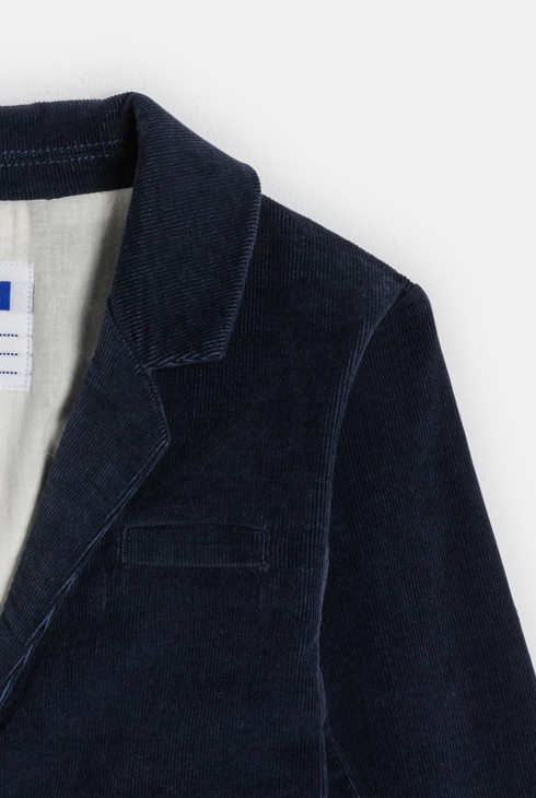 Veste Garçon en velours bleu 2