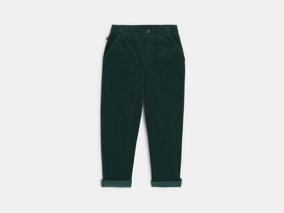 Groene fluwelen broek voor jongens 2