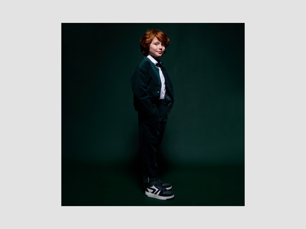 Groene fluwelen broek voor jongens 1