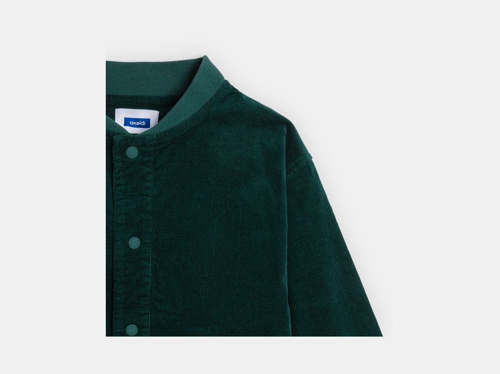 Veste teddy vert foncé Garçon 2