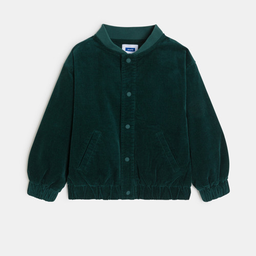 Veste Teddy Vert Foncé Garçon - Tilleul Fonce - 10A - OKAIDI