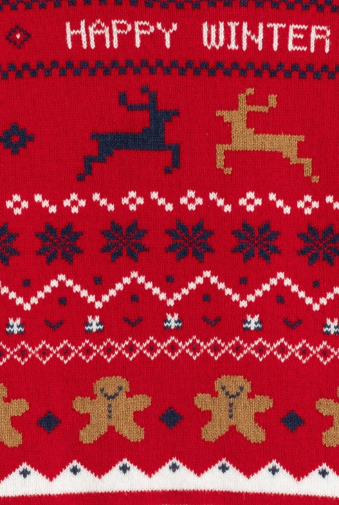 Crveni pulover od žakarda za dječake 2