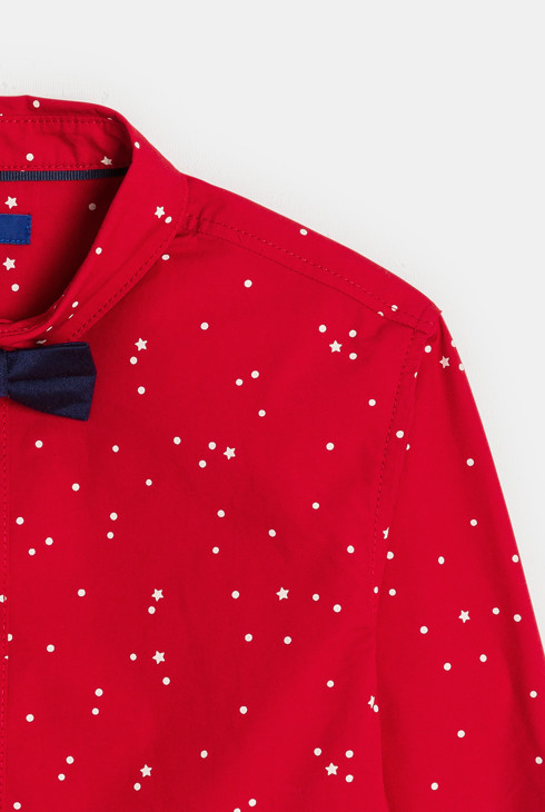 Camicia rossa con motivo stella per bambino 2