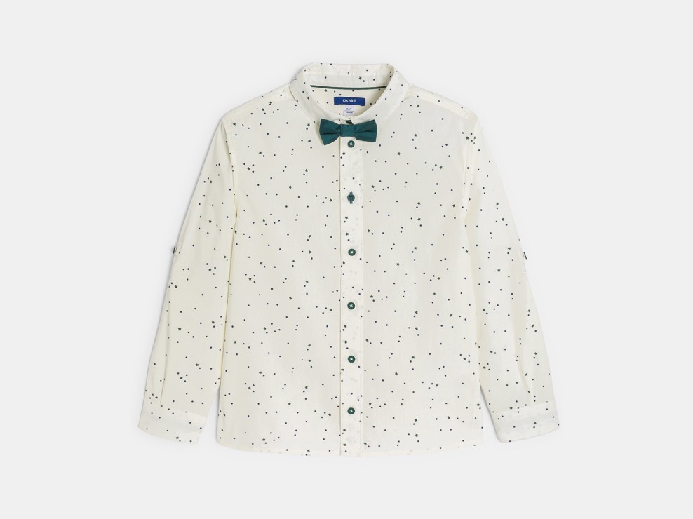 Weißes Hemd Sternenmuster Jungen 1
