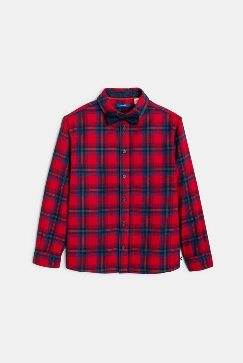 Chemise à carreaux rouge Garçon 1