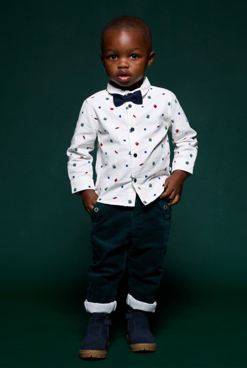 Camicia bianca con motivi festosi per Bambino 1