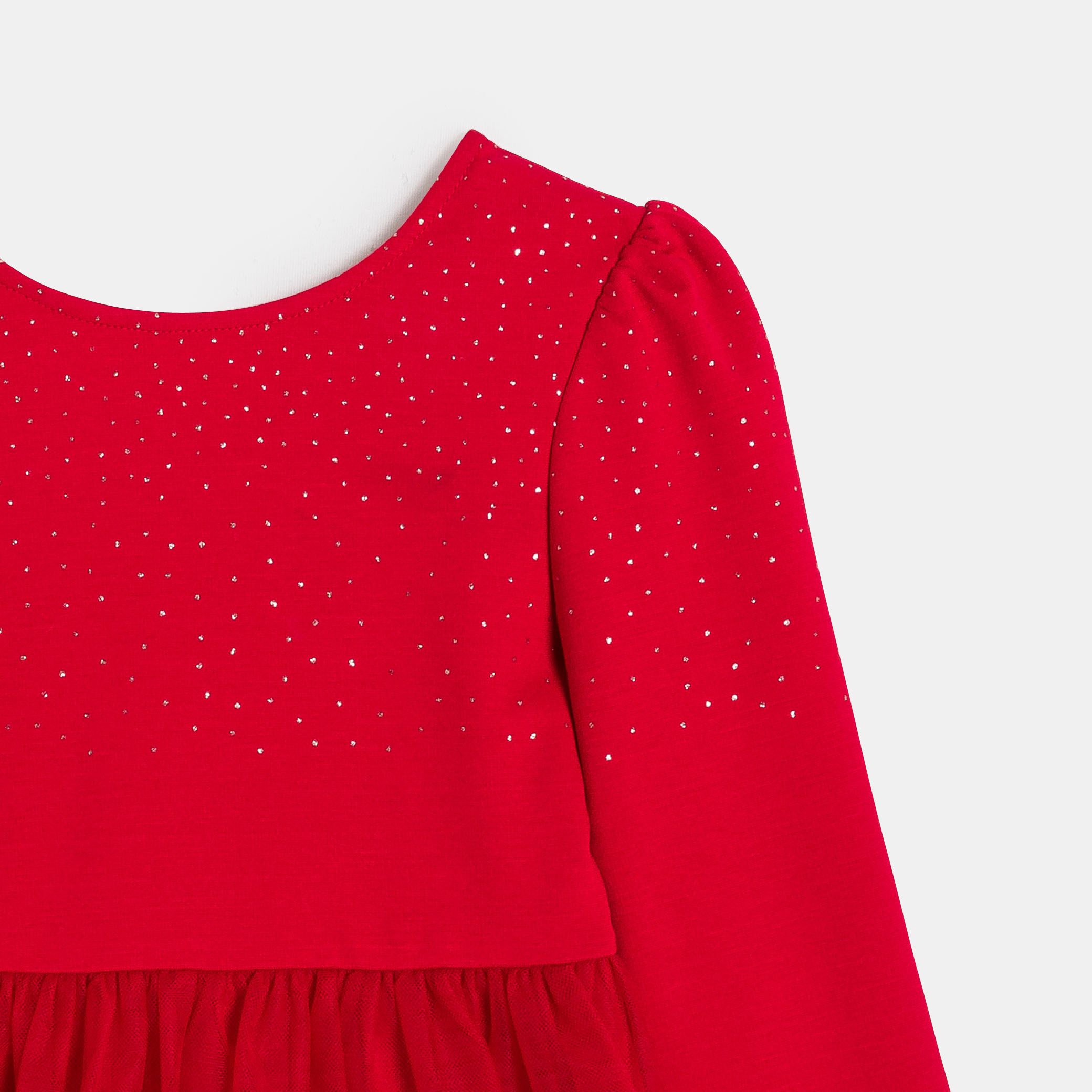 Robe Fillette Okaidi 6 Ans En Velours Rouge - Capuche, Style évasé - Pour Les Fêtes D'hiver - Occasion Très Bon état