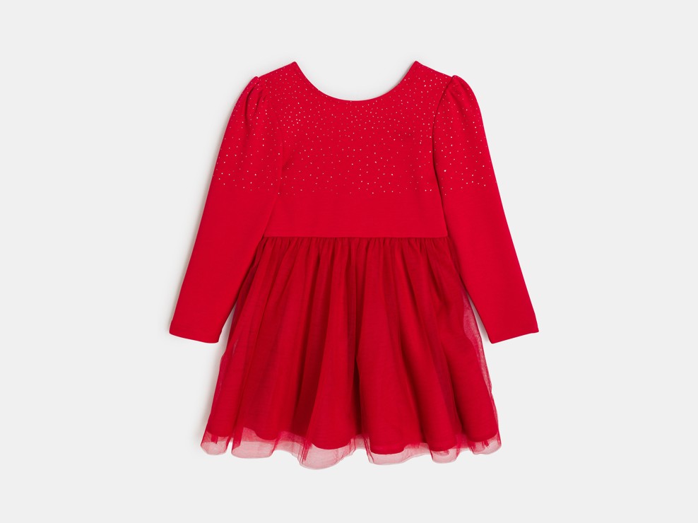 Festliches rotes Kleid Mädchen 1