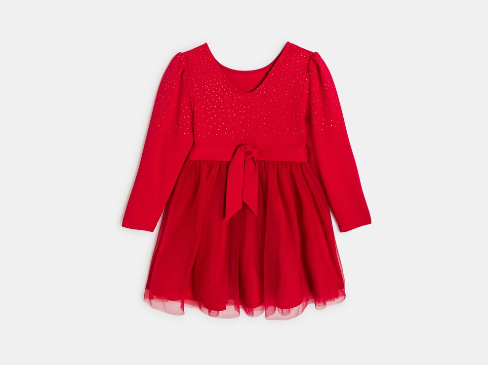 Festliches rotes Kleid Mädchen 2