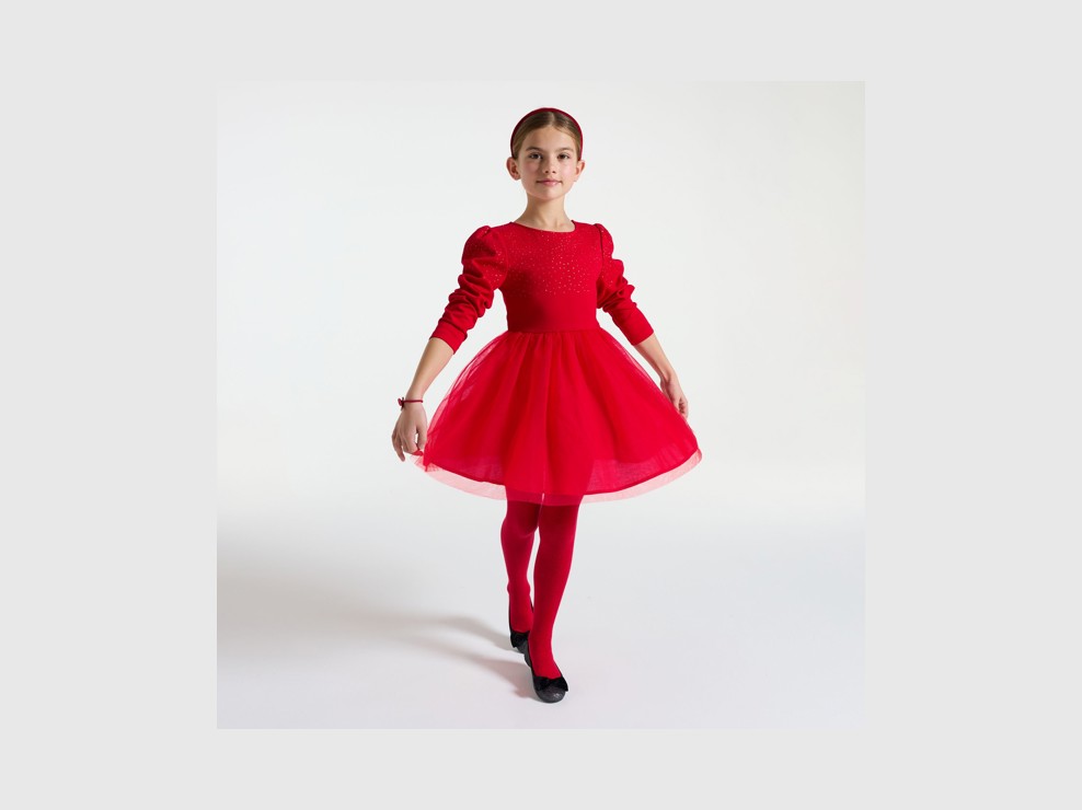 Świąteczna czerwona sukienka dla dziewczynki 1