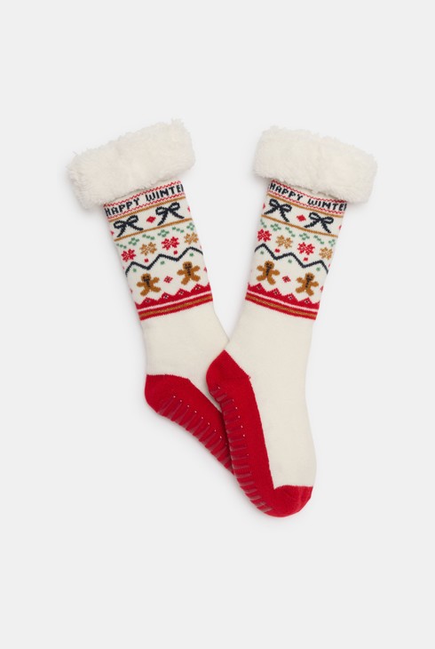 Calcetines antideslizantes blancos niña 1