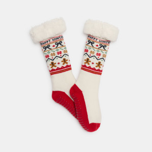 Chaussettes blanches antidérapantes Fille