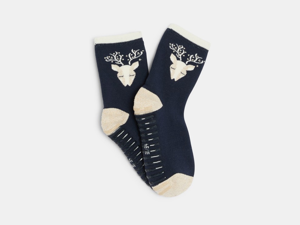 Chaussettes bleues antidérapantes Fille 1