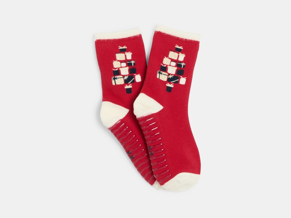 Rutschfeste rote Socken für Mädchen 1
