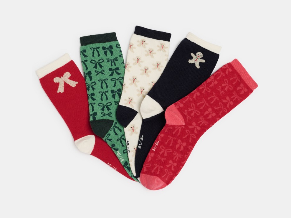 Lot de chaussettes fantaisies rouges Fille 1