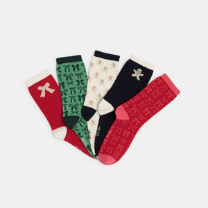 Lot de chaussettes fantaisies rouges Fille