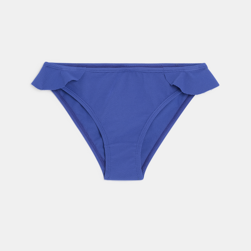 Blauer Badeslip mit Volants für Mädchen