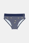 Slip de bain rayé imprimé requin bleu Garçon