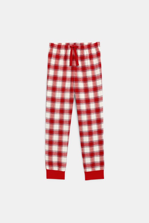 Crvena dvodijelna pidžama s motivom jelena za dječake 2