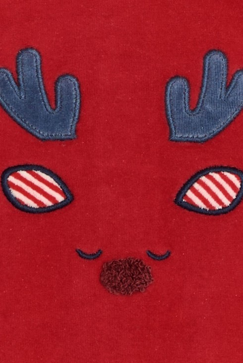 Crvena baršunasta pidžama s motivom soba za dječake 2