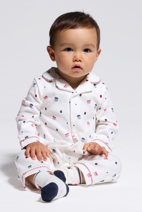 Combi fêtes blanc bébé garçon 1