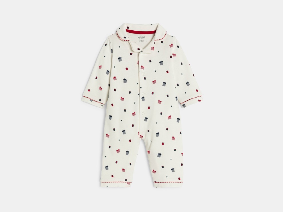 Fantovski beli praznični kombinezon za dojenčke 2